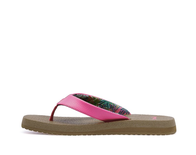 Sanuk Yoga Mat Cushioned Women's Flip Flops Pink | Canada 56OKI